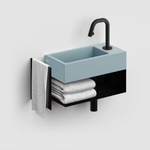 Clou Flush 3 Right Keramik - Handwaschbecken 36 cm mit offenem Unterschrank