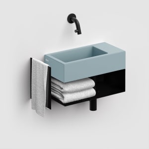 Clou Flush 3 Right Keramik - Handwaschbecken 36 cm mit offenem Unterschrank