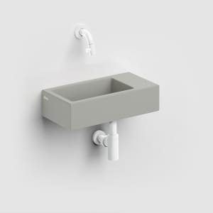 Clou Flush 3 Right Keramik-Handwaschbecken 36 x 18 cm mit Ablage rechts, ohne Hahnloch