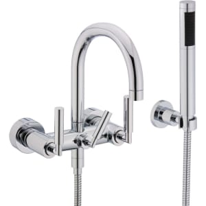 Dornbracht TARA Wannenbatterie für Wandmontage mit Schlauchbrausegarnitur