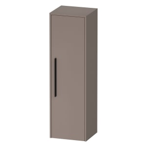 Duravit D-Code Halbhochschrank 40 x 132 cm, Türanschlag rechts, Griff diamantschwarz