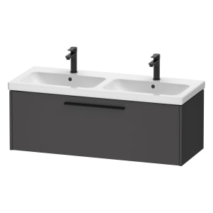 Duravit D-Code Waschtischunterbau 118,4 cm, 1 Auszug, Griff diamantschwarz
