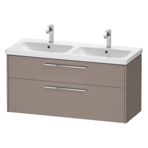 Duravit D-Code Waschtischunterbau 118,4 cm, 2 Auszüge, Griff chrom
