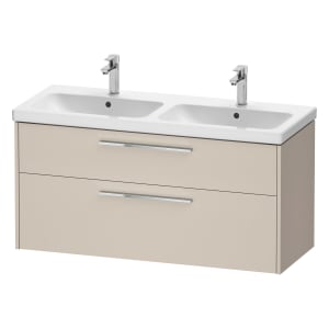 Duravit D-Code Waschtischunterbau 118,4 cm, 2 Auszüge, Griff chrom