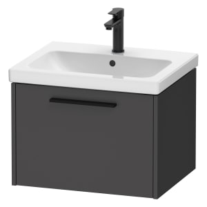 Duravit D-Code Waschtischunterbau 58,4 cm, 1 Auszug, Griff diamantschwarz