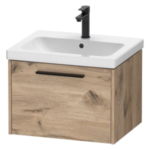 Duravit D-Code Waschtischunterbau 58,4 cm, 1 Auszug, Griff diamantschwarz