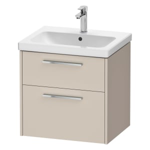 Duravit D-Code Waschtischunterbau 58,4 cm, 2 Auszüge, Griff chrom