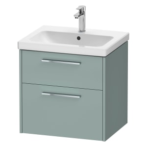 Duravit D-Code Waschtischunterbau 58,4 cm, 2 Auszüge, Griff chrom