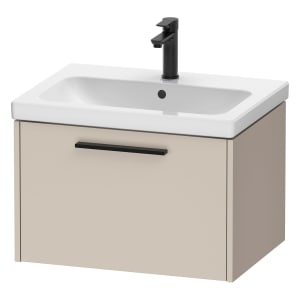 Duravit D-Code Waschtischunterbau 63,4 cm, 1 Auszug, Griff diamantschwarz