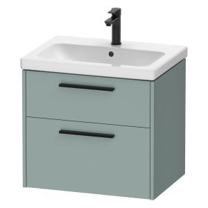 Duravit D-Code Waschtischunterbau 63,4 cm, 2 Auszüge, Griff diamantschwarz