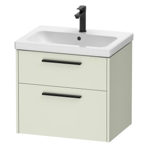 Duravit D-Code Waschtischunterbau 63,4 cm, 2 Auszüge, Griff diamantschwarz