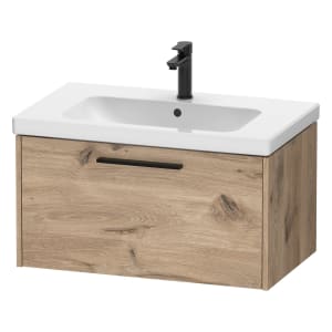 Duravit D-Code Waschtischunterbau 78,4 cm, 1 Auszug, Griff diamantschwarz