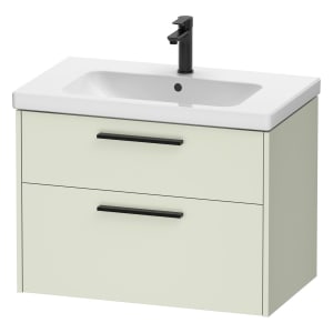 Duravit D-Code Waschtischunterbau 78,4 cm, 2 Auszüge, Griff diamantschwarz