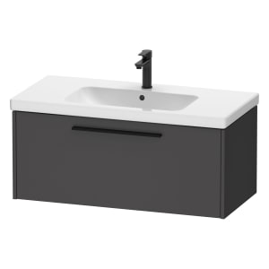 Duravit D-Code Waschtischunterbau 98,4 cm, 1 Auszug, Griff diamantschwarz