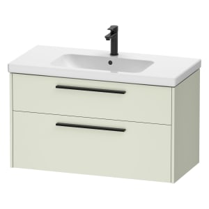 Duravit D-Code Waschtischunterbau 98,4 cm, 2 Auszüge, Griff diamantschwarz