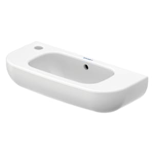 Duravit D-Code Handwaschbecken 50 cm 1 Hahnloch links durchgestochen