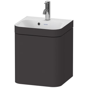 Duravit Happy D.2 Plus c-bonded Waschtisch mit 1 Hahnloch, mit Unterschrank Tür rechts, 40 x 36 cm