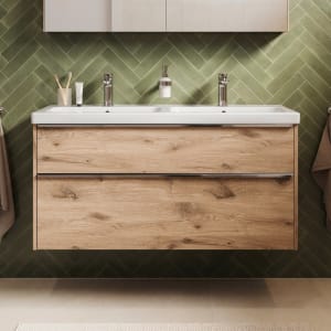 Duravit Joviva Keramik-Doppelwaschtisch mit Unterschrank 120 cm