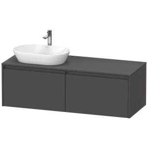Duravit Ketho.2 Konsolenwaschtischunterbau wandhängend, 2 Auszüge, Becken links, 140 cm