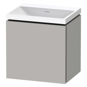 Duravit L-Cube c-shaped Möbelset mit Waschtisch ohne Hahnloch und Unterbau mit 1 Tür links, 45 x 48 cm
