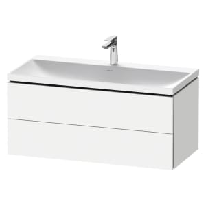 Duravit L-Cube c-shaped Möbelset mit Waschtisch mit 1 Hahnloch und Unterbau mit 2 Auszüge, 100 x 48 cm