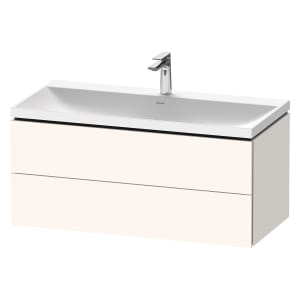 Duravit L-Cube c-shaped Möbelset mit Waschtisch mit 1 Hahnloch und Unterbau mit 2 Auszüge, 100 x 48 cm