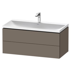 Duravit L-Cube c-shaped Möbelset mit Waschtisch mit 1 Hahnloch und Unterbau mit 2 Auszüge, 100 x 48 cm