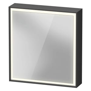 Duravit L-Cube Spiegelschrank 65 x 70 cm, 1 Tür rechts, Steckdose: LKZ 0 (DE,AT), mit Waschplatzbeleuchtung