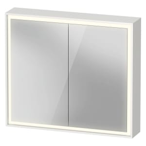 Duravit L-Cube Spiegelschrank 80 x 70 cm, 2 Türen, Steckdose: LKZ 1 (F), mit Waschplatzbeleuchtung