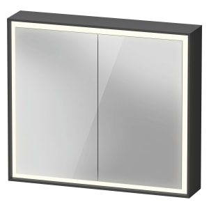 Duravit L-Cube Spiegelschrank 80 x 70 cm, 2 Türen, Steckdose: LKZ 1 (F), mit Waschplatzbeleuchtung