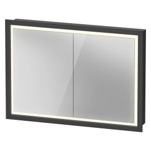Duravit L-Cube Spiegelschrank 100 x 70 cm, 2 Türen, Steckdose: LKZ 1 (F), Wandeinbau