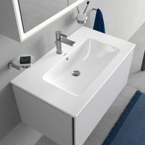 Duravit ME by Starck Waschtisch 83 x 49 cm, mit Überlauf, mit 1 Hahnloch