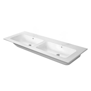 Duravit ME by Starck Doppel-Waschtisch 130 x 49 cm, mit Überlauf, ohne Hahnloch