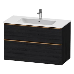 Duravit D-Neo Waschtischunterbau 101 x 62,5 cm, 2 Auszüge, Griff bronze gebürstet