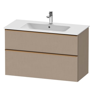 Duravit D-Neo Waschtischunterbau 101 x 62,5 cm, 2 Auszüge, Griff bronze gebürstet