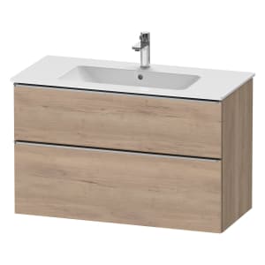 Duravit D-Neo Waschtischunterbau 101 x 62,5 cm, 2 Auszüge, Griff edelstahl gebürstet