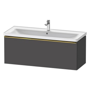 Duravit D-Neo Waschtischunterbau 118,4 x 44 cm, 1 Auszug, Griff gold poliert