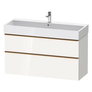 Duravit D-Neo Waschtischunterbau 118,4 x 62,5 cm, 2 Auszüge, Griff bronze gebürstet