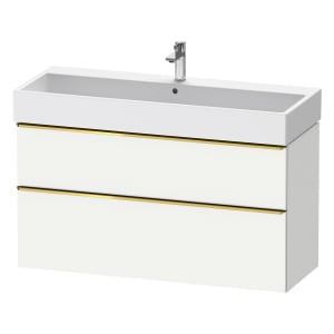 Duravit D-Neo Waschtischunterbau 118,4 x 62,5 cm, 2 Auszüge, Griff gold poliert