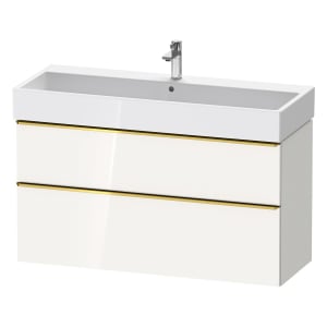Duravit D-Neo Waschtischunterbau 118,4 x 62,5 cm, 2 Auszüge, Griff gold poliert