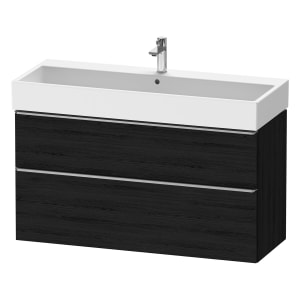 Duravit D-Neo Waschtischunterbau 118,4 x 62,5 cm, 2 Auszüge, Griff edelstahl gebürstet