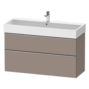 Duravit D-Neo Waschtischunterbau 118,4 x 62,5 cm, 2 Auszüge, Griff edelstahl gebürstet