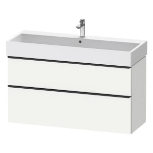 Duravit D-Neo Waschtischunterbau 118,4 x 62,5 cm, 2 Auszüge, Griff diamantschwarz