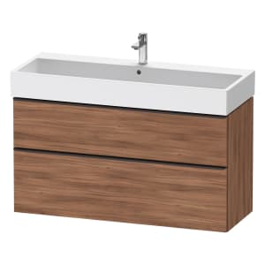 Duravit D-Neo Waschtischunterbau 118,4 x 62,5 cm, 2 Auszüge, Griff diamantschwarz
