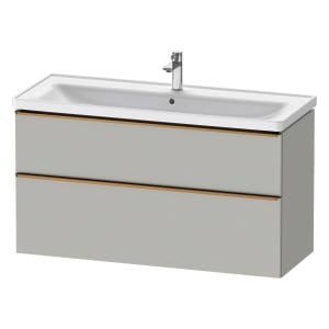 Duravit D-Neo Waschtischunterbau 118,4 x 62,5 cm, 2 Auszüge, Griff bronze gebürstet