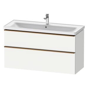 Duravit D-Neo Waschtischunterbau 118,4 x 62,5 cm, 2 Auszüge, Griff bronze gebürstet