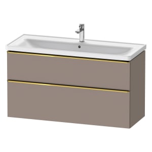 Duravit D-Neo Waschtischunterbau 118,4 x 62,5 cm, 2 Auszüge, Griff gold poliert