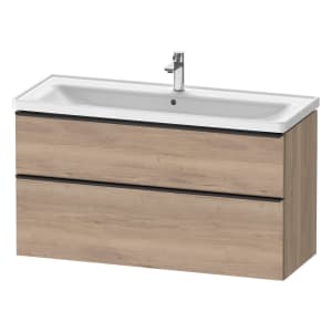 Duravit D-Neo Waschtischunterbau 118,4 x 62,5 cm, 2 Auszüge, Griff diamantschwarz