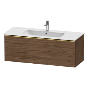 Duravit D-Neo Waschtischunterbau 121 x 44 cm, 1 Auszug, Griff gold poliert