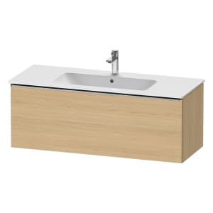 Duravit D-Neo Waschtischunterbau 121 x 44 cm, 1 Auszug, Griff edelstahl gebürstet